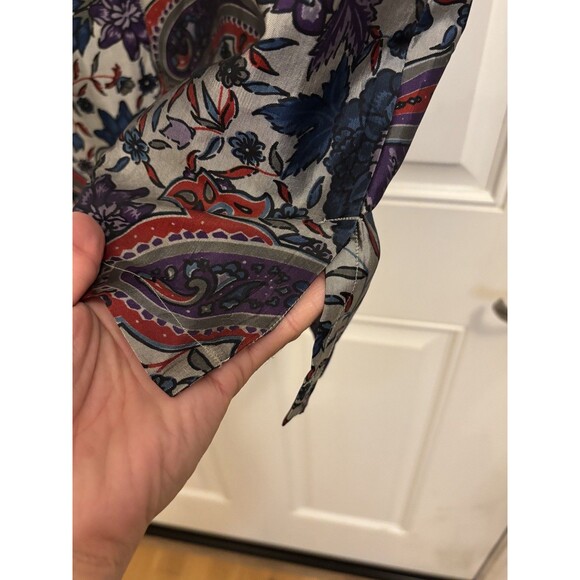 Reyn Spooner Shirt Mens Large Short Sleeve design Thai Silk colorful all over - Picture 7 of 9